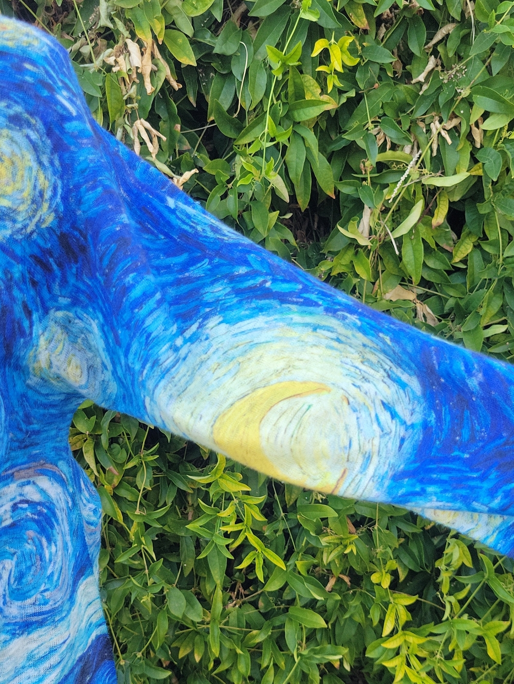 Starry Night Blue V-Neck Art Print Celestial Tunic M - Picture 5 of 16